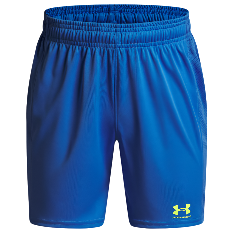 Under Armour Boys Shorts Challenger Knit Blue Atlantis/High Vis Yellow