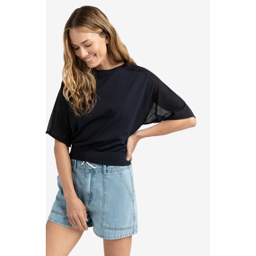 YAYA Womens T-Shirt 01-000475-506 Total Eclipse Blue