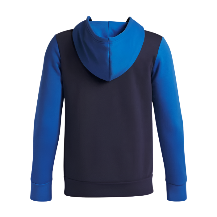 Under Armour Boys Hoodie Rival Fleece Blue Atlantis/Washed Navy/White