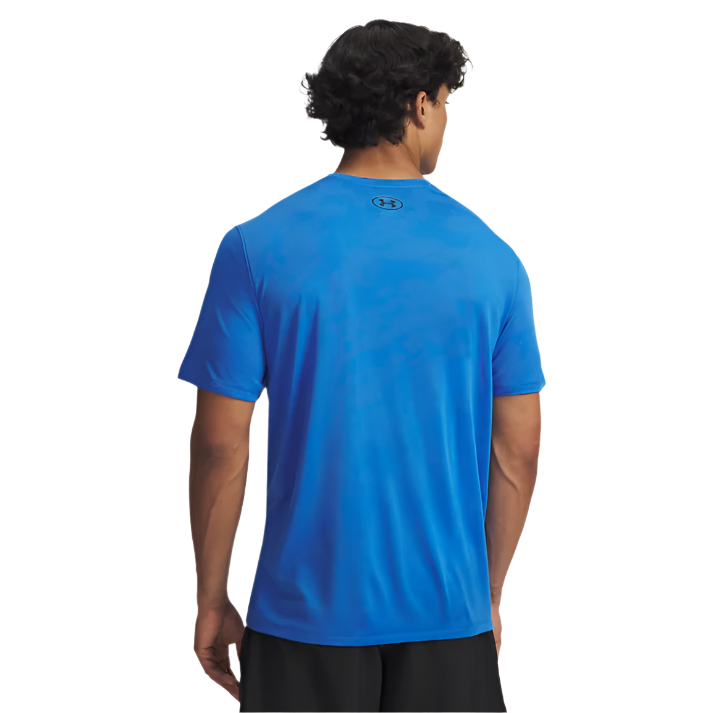 Under Armour Mens T-Shirt Tech Vent Jacquard SS Blue Atlantis/Black