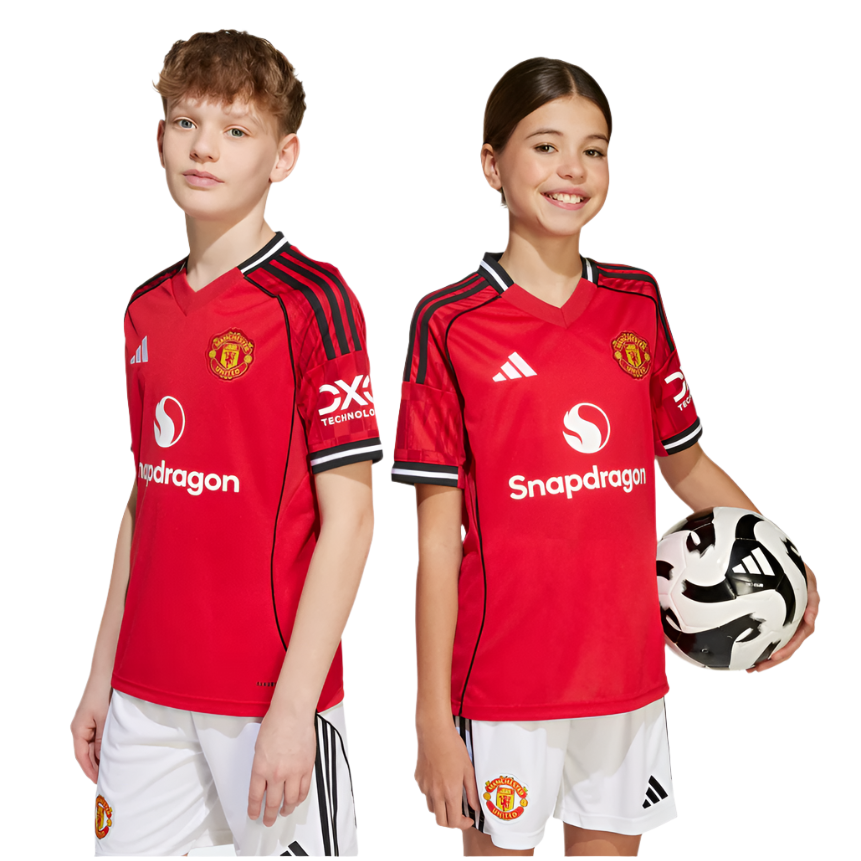 Adidas Manchester United Youth Home Jersey 25/26 Red