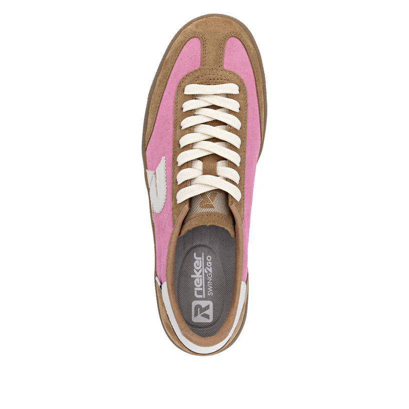 Rieker Womens Trainer W2200-32 Pink/Namib/Off White