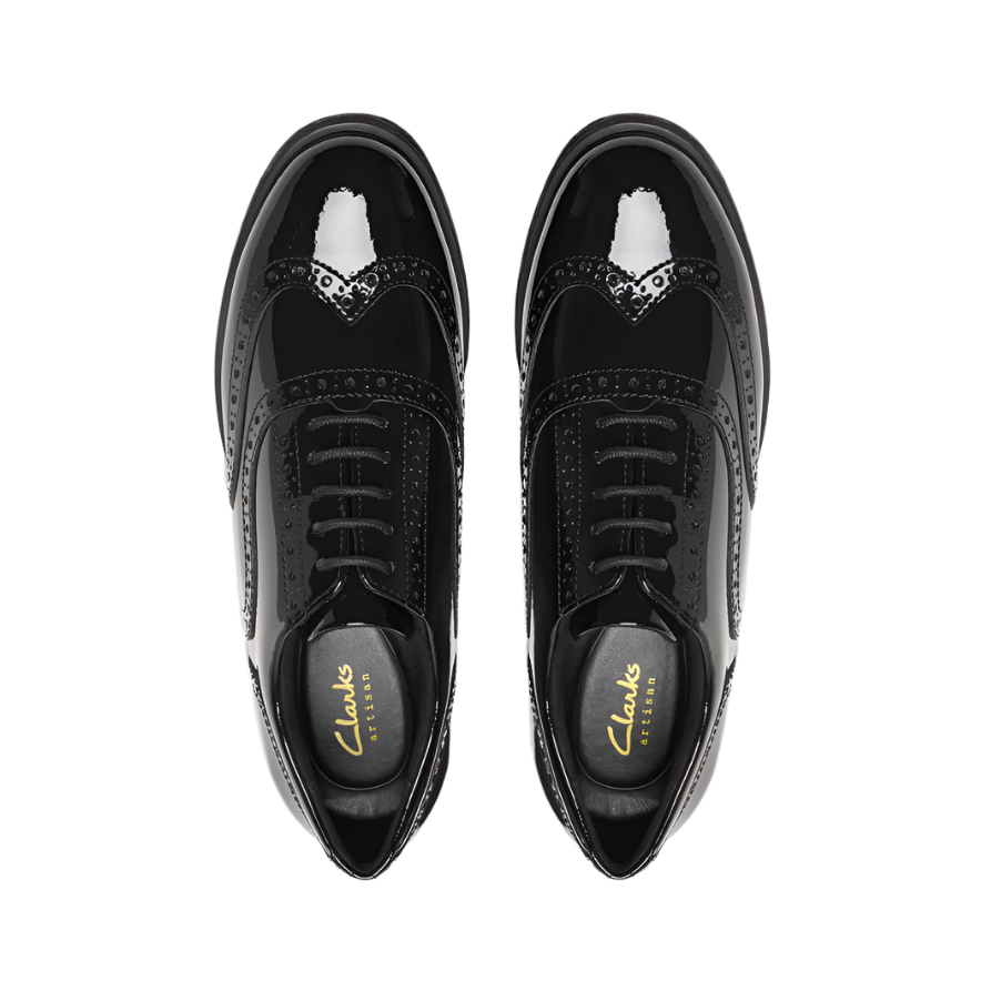 Clarks Womens Shoe Havisham Oak Black Patent