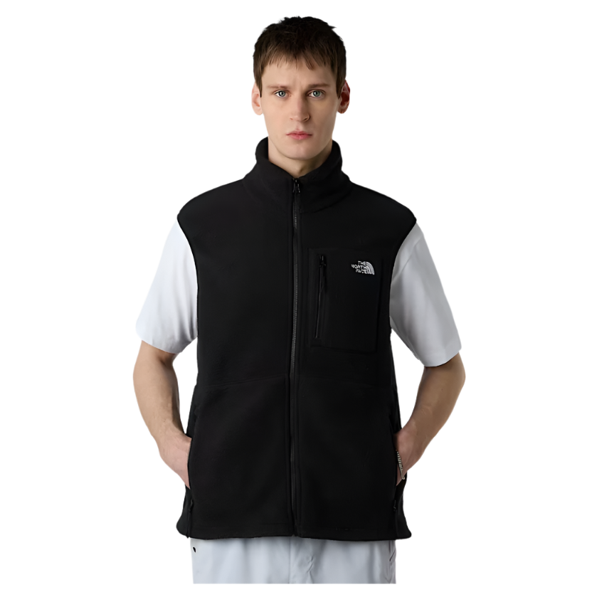 The North Face men's black fleece clothing with zip