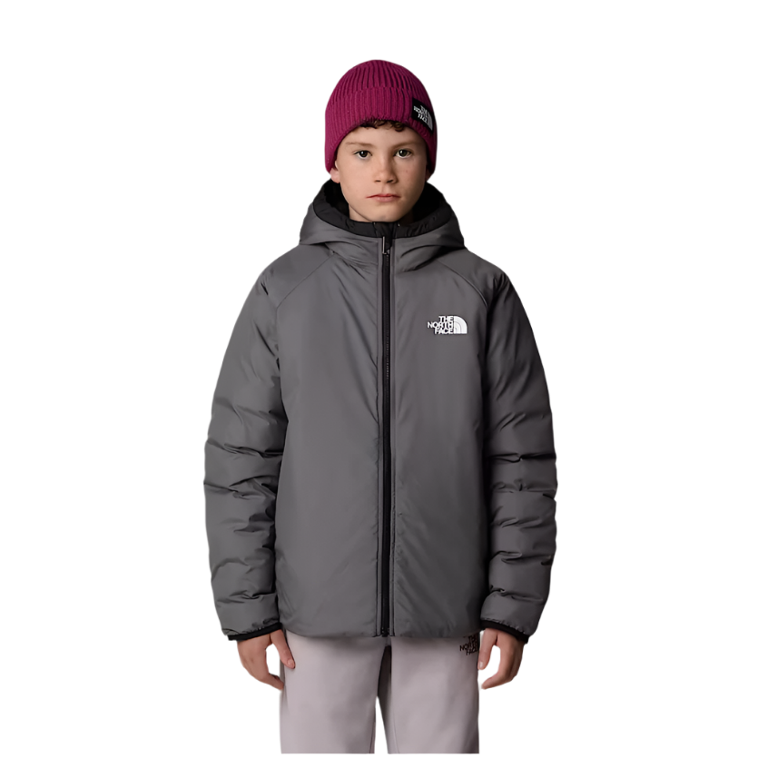 The North Face Boys Reversible Jacket Perrito Black/Smoked Pearl