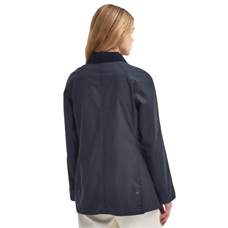 Barbour Womens Wax Jacket Beadnell Classic Navy
