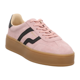 Gant women's black and pink leather lace-up trainer