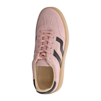 Gant women's black and pink leather lace-up trainer