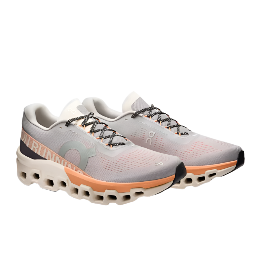 On Mens Trainer Cloudmonster 2 Glacier/Tangerine