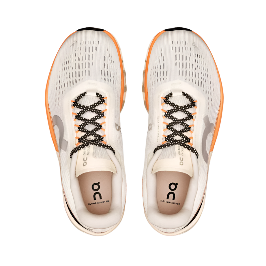 On Womens Trainer Cloudmonster 2 Ivory/Tangerine