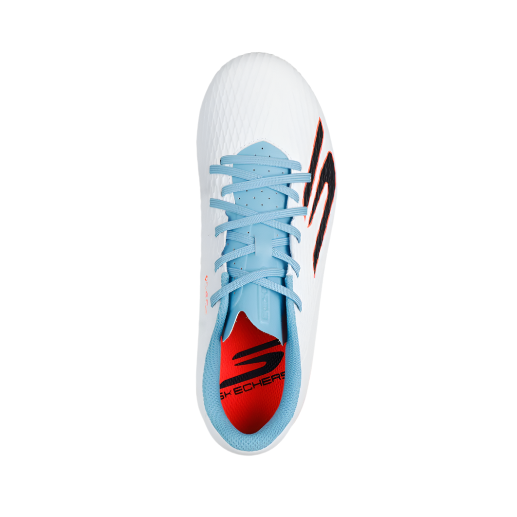 Skechers Junior Football Boot SKX_2 MG White/Turquoise/Pink