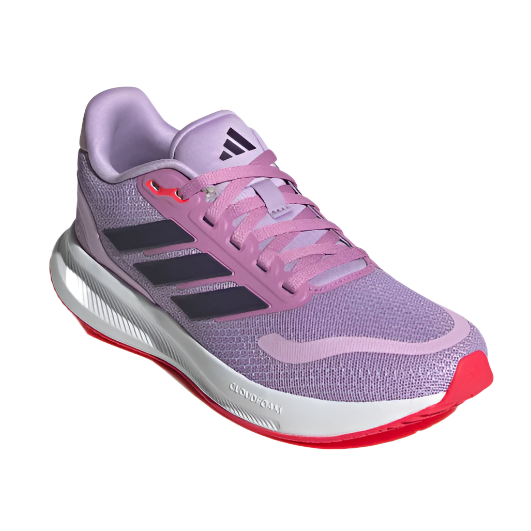 Adidas girls' red and plum lace-up trainer
