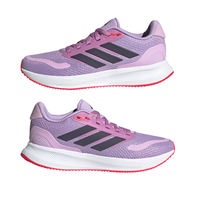 Adidas girls' red and plum lace-up trainer