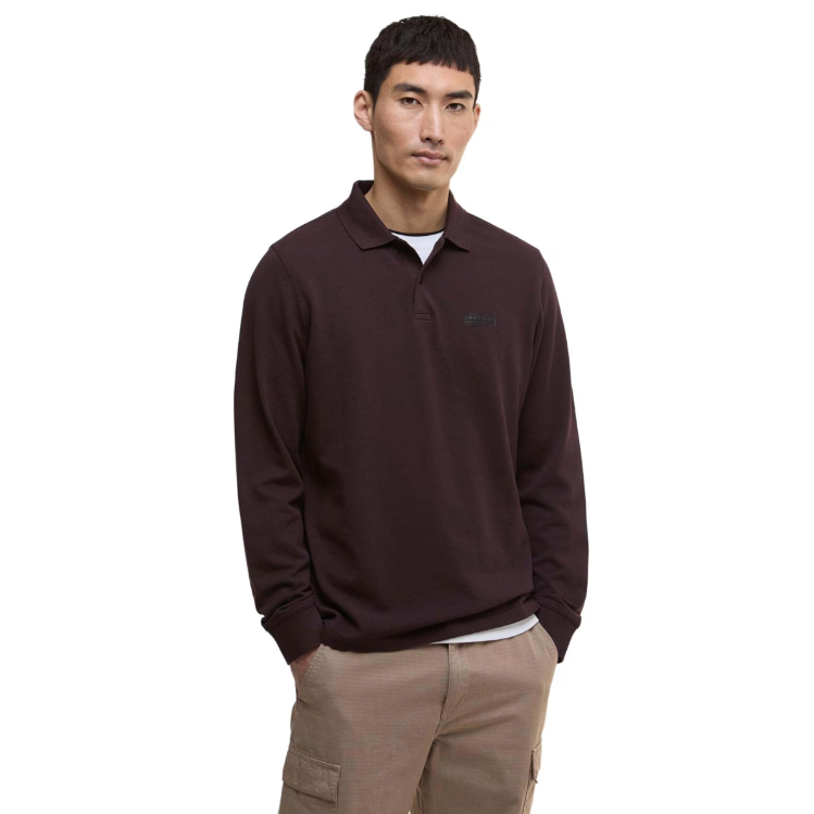 Barbour International Mens Polo Long Sleeve Java Red
