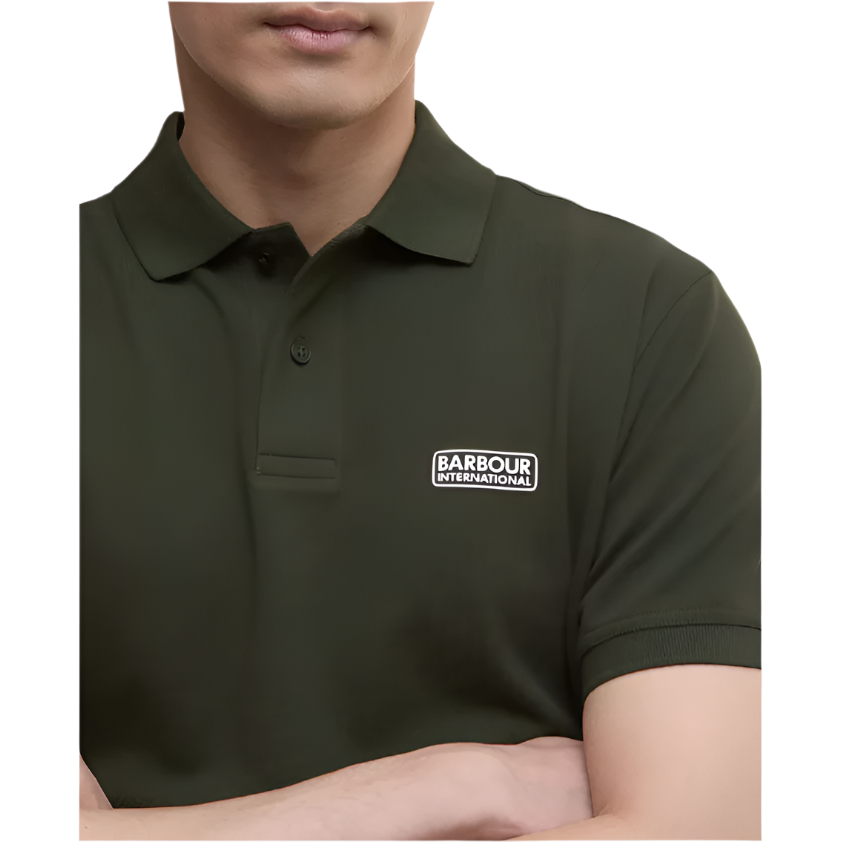 Barbour International Mens Polo Shirt Essential Sage