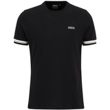 Barbour International Mens T-Shirt Bruce Tipped Cuff Black