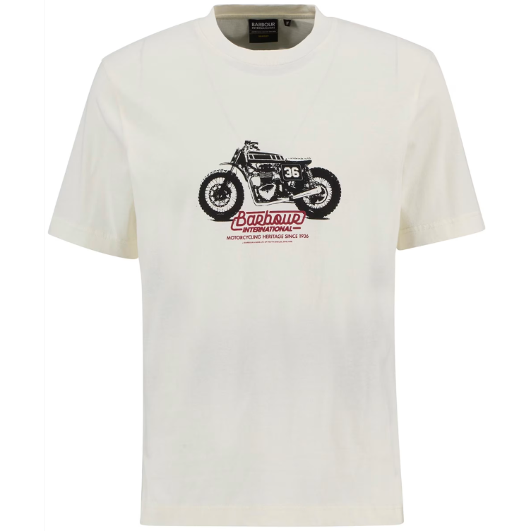 Barbour International Mens T-Shirt Cruise Whisper White
