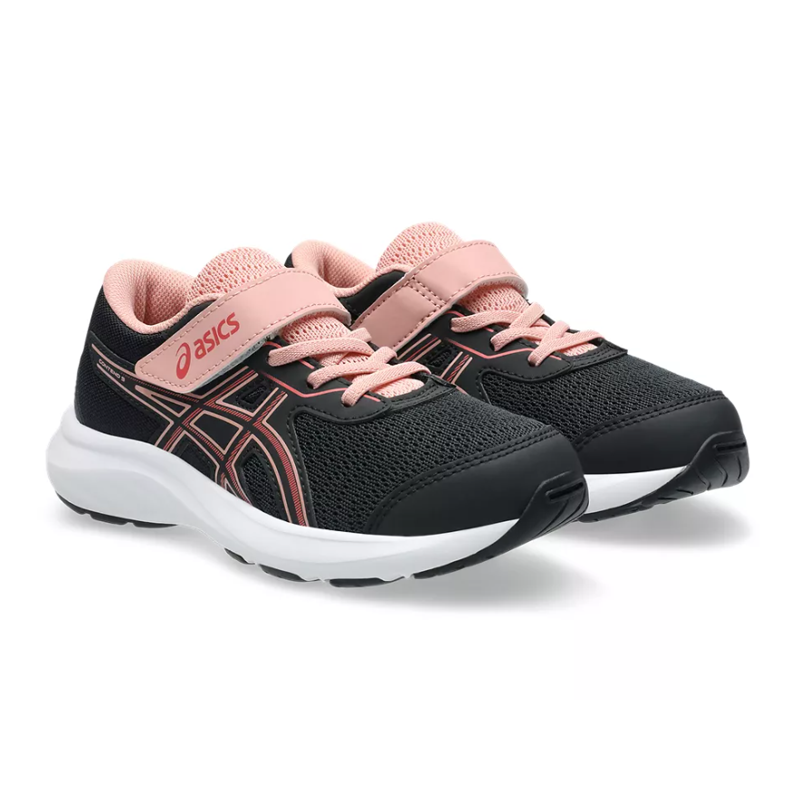 Asics Girls Trainer Contend 9 PS Black/Dark Pink Clay