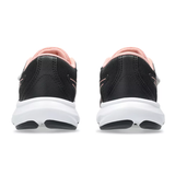 Asics girls' black and pink lace-up trainer