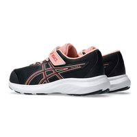 Asics girls' black and pink lace-up trainer