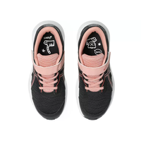 Asics girls' black and pink lace-up trainer