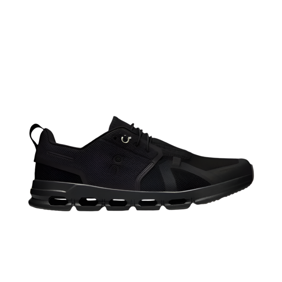 On Running kids' black lace-up trainer