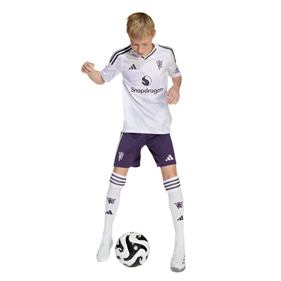 Adidas Manchester United Kids Away Jersey 25/26 White