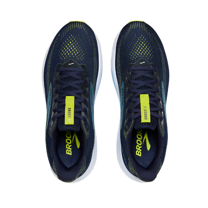 Brooks Mens Trainer Ghost 17 Wide Peacoat/Lime/Blue