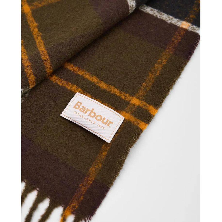 Barbour Womens Deanna Tartan Scarf Winterberry Tartan