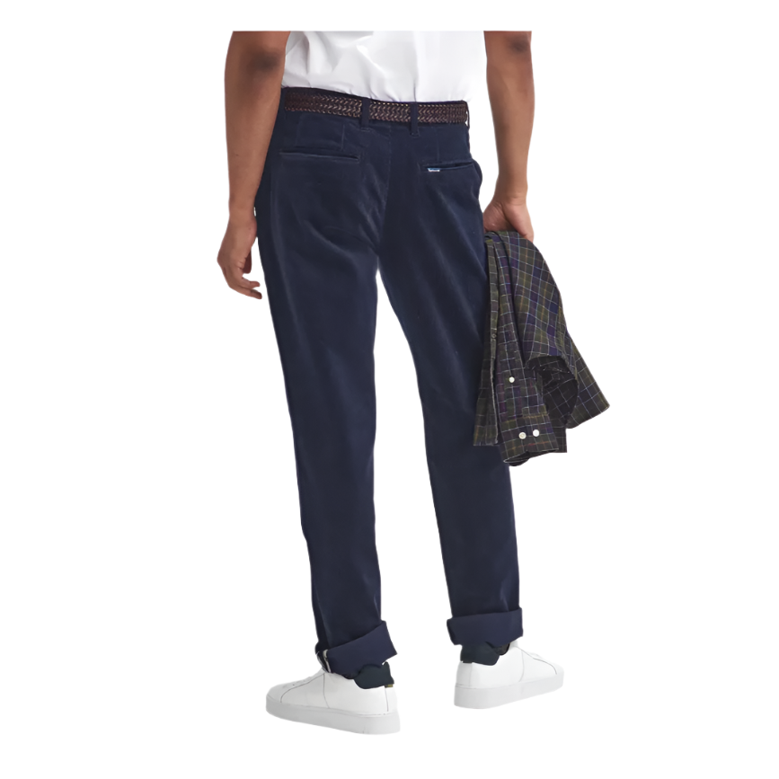Barbour Mens Trousers Stretch Cord Tailored Navy