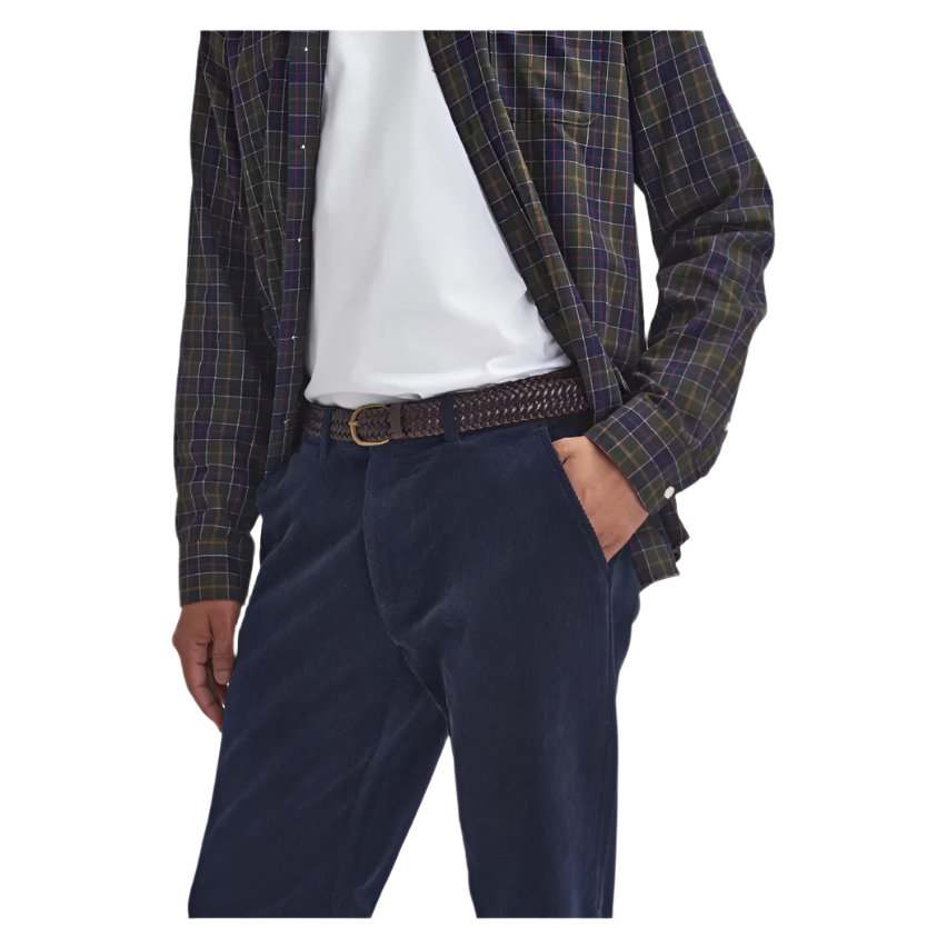 Barbour Mens Trousers Stretch Cord Tailored Navy
