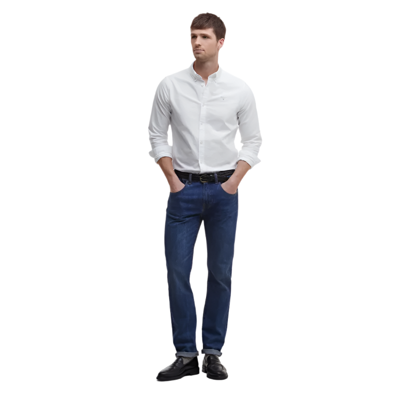 Barbour Mens Shirt Oxtown TF White