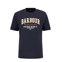 Barbour Mens T-Shirt Fort Relaxed Graphic Dark Navy