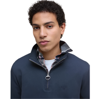 Barbour Mens Sweatshirt Lambeth Half Zip Navy
