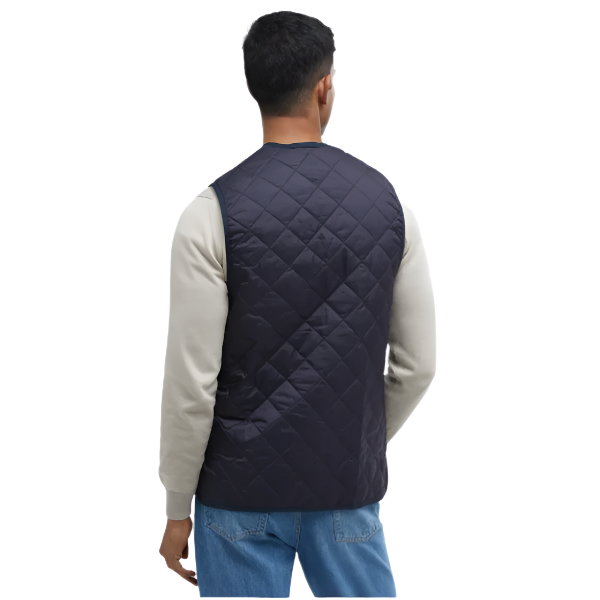 Barbour Mens Waistcoat Quilted/Zip-In Liner Navy