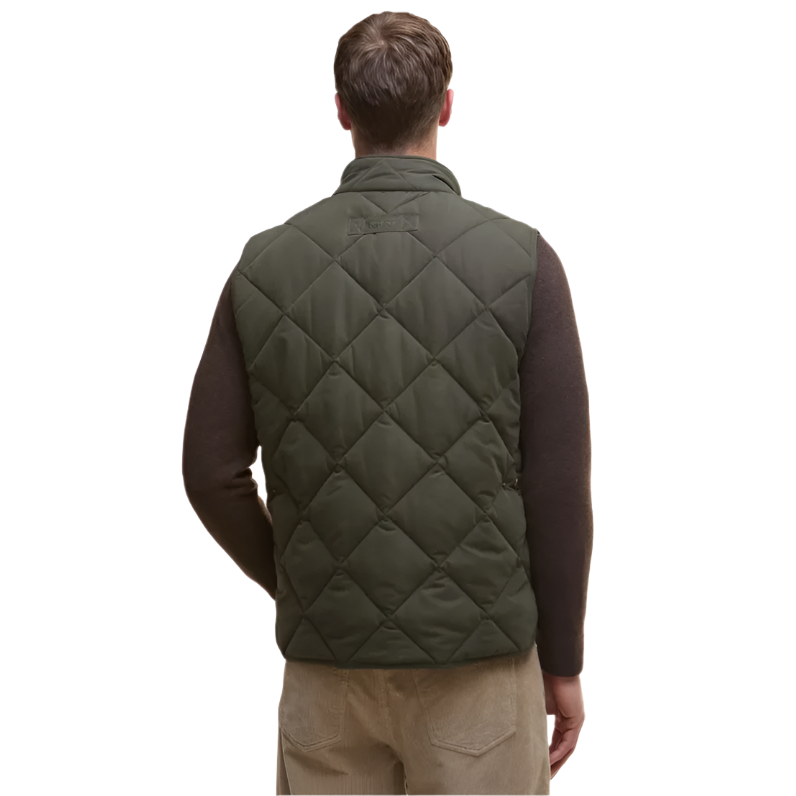 Barbour Mens Gilet Lowerdale Quilted Dark Olive