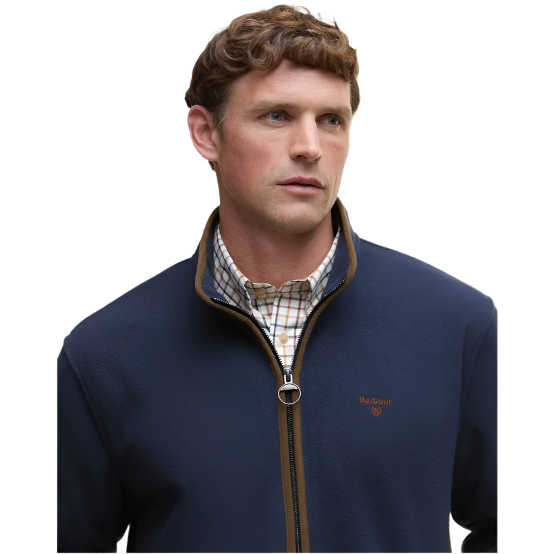 Barbour Mens Fleece Harwood Zip Thru Navy