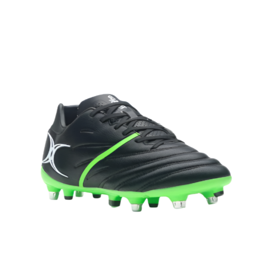 Gilbert Adults Rugby Boot Sidestep X20 Power 8S Black/Fluo Green