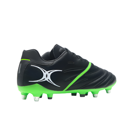 Gilbert Adults Rugby Boot Sidestep X20 Power 8S Black/Fluo Green