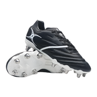 Gilbert women's black and white synthetic leather boot