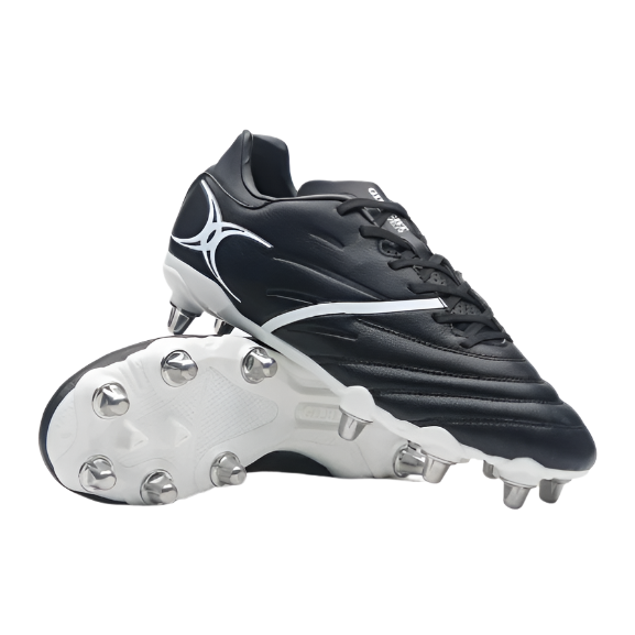 Gilbert women's black and white synthetic leather boot