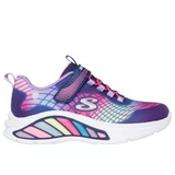 Skechers Girls Trainer S Lights Rainbow Cruisers Rainbow Reflection Navy/Multi