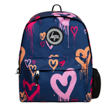 Hype Girls Backpack Heart Drips Navy