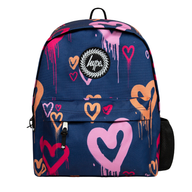 Hype Girls Backpack Heart Drips Navy