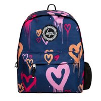 Hype Girls Backpack Heart Drips Navy