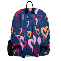 Hype Girls Backpack Heart Drips Navy
