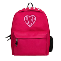 Hype Girls Backpack Applique Heart Pink