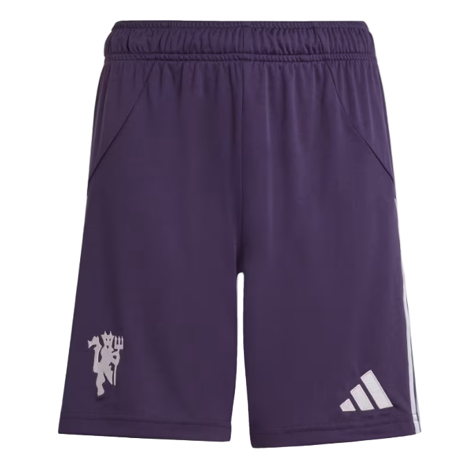 Adidas Manchester United Youth Away Shorts 25/26 Aurora Plum