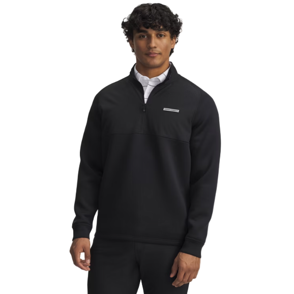 Under Armour Mens Sweatshirt Drive Pro Hybrid 1/2 Zip Black