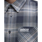 Barbour International Mens Shirt Hall Check Cool Blue